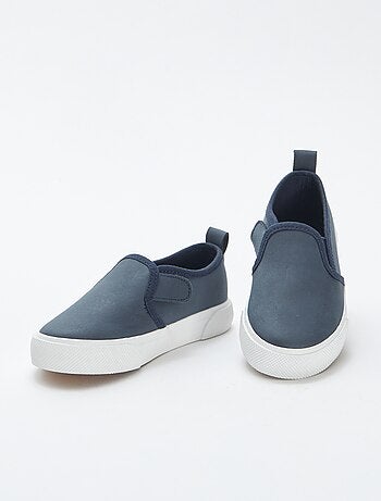 Sneakers slip-on in finto camoscio