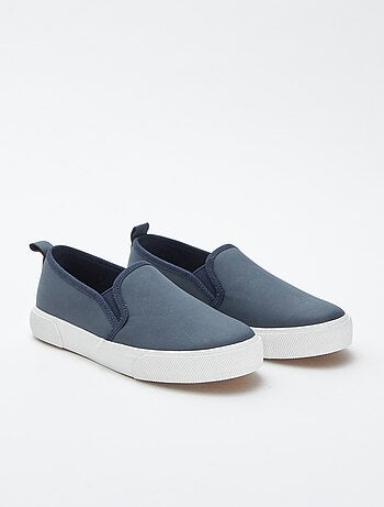 Sneakers slip-on in finto camoscio