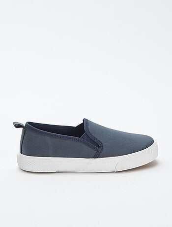 Sneakers slip-on in finto camoscio