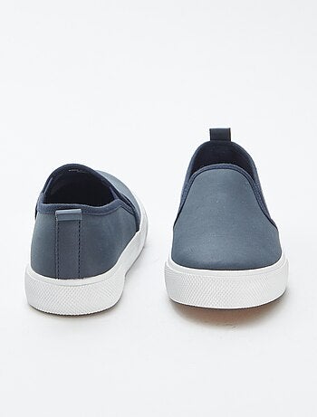 Sneakers slip-on in finto camoscio