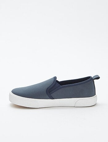 Sneakers slip-on in finto camoscio