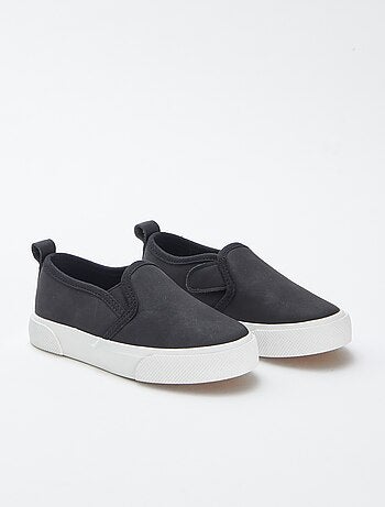 Sneakers slip-on in finto camoscio