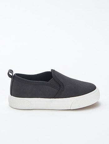 Sneakers slip-on in finto camoscio