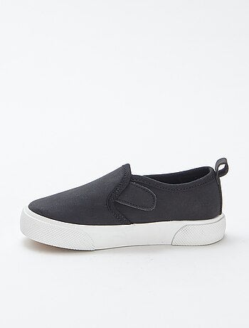 Sneakers slip-on in finto camoscio