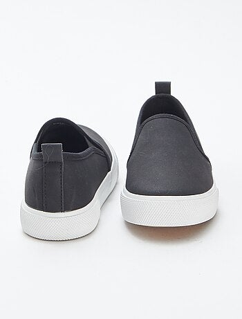 Sneakers slip-on in finto camoscio