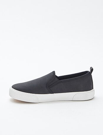 Sneakers slip-on in finto camoscio