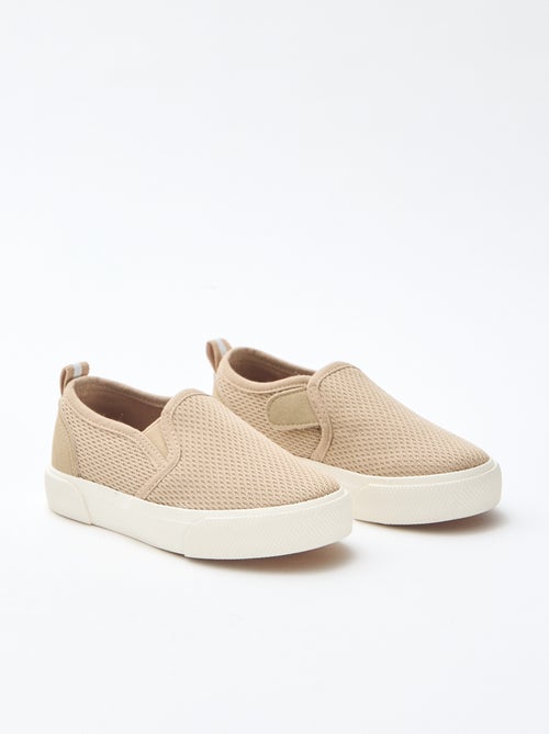 Sneakers slip-on in mesh tinta unita - Kiabi