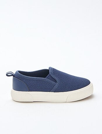 Sneakers slip-on in mesh tinta unita