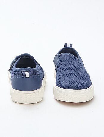 Sneakers slip-on in mesh tinta unita