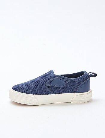 Sneakers slip-on in mesh tinta unita