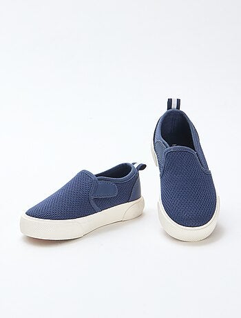 Sneakers slip-on in mesh tinta unita