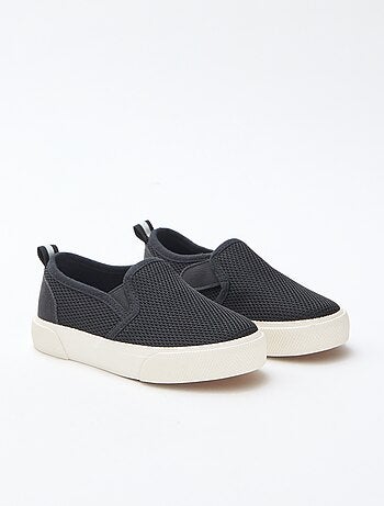 Sneakers slip-on in mesh tinta unita