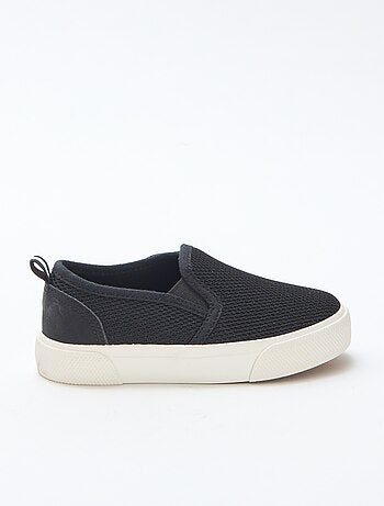 Sneakers slip-on in mesh tinta unita