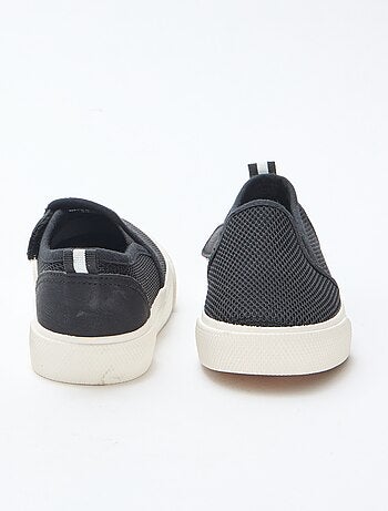 Sneakers slip-on in mesh tinta unita