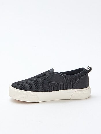 Sneakers slip-on in mesh tinta unita