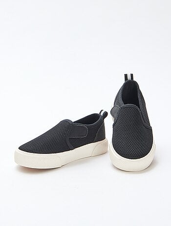 Sneakers slip-on in mesh tinta unita