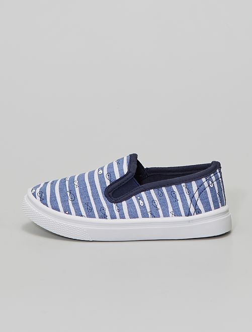 Sneakers slip-on in tela - blu navy - Kiabi - 12.00€