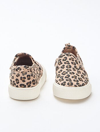 Sneakers slip-on leopardate