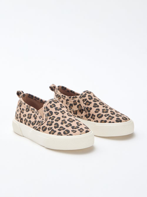 Sneakers slip-on leopardate - Kiabi