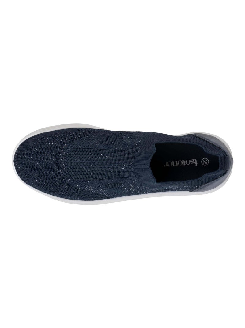Sneakers slip-on, suola con plateau, comoda, flessibile e leggera  Isotoner Blu marino - Kiabi