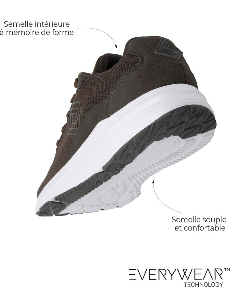 Sneakers soletta in schiuma everywear con memoria di forma Cachi - Kiabi