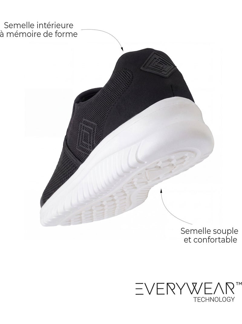 Sneakers soletta in schiuma everywear con memoria di forma Nero - Kiabi