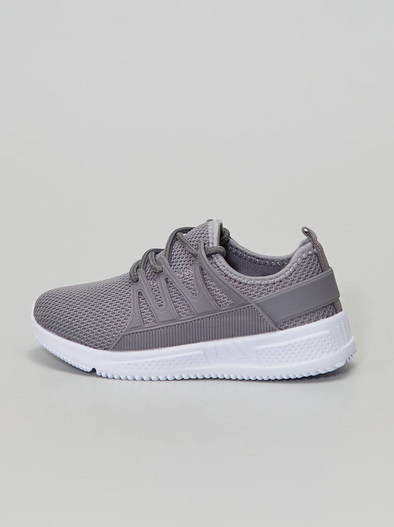 Sneakers sportive leggere in mesh grigio - Kiabi