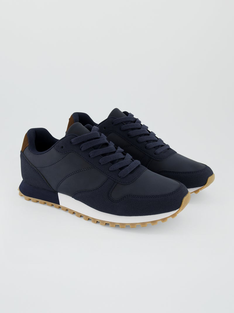 Sneakers stile running blu scuro - Kiabi