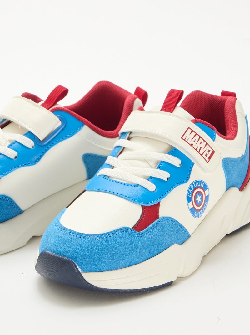 Sneakers stile running "Captain America" Bianco - Kiabi