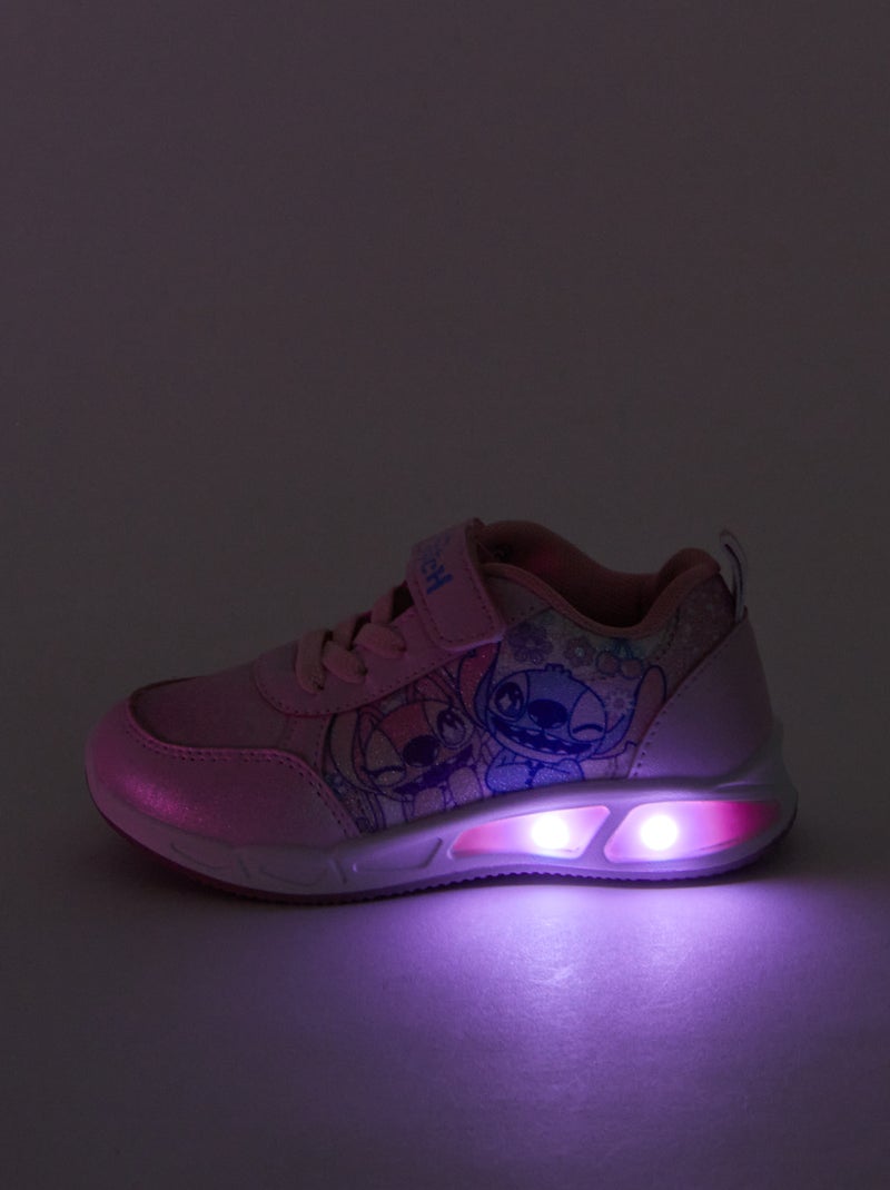 Sneakers 'Stitch' 'Disney' con suole luminose ROSA - Kiabi