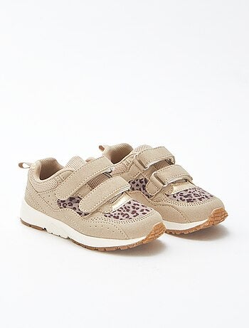 Sneakers tipo running leopardate