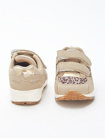 Sneakers tipo running leopardate