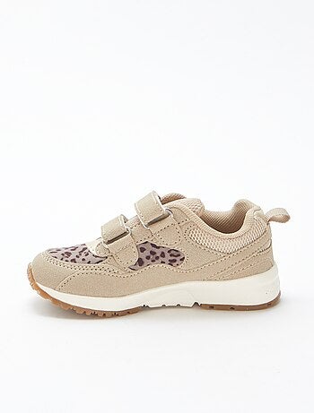 Sneakers tipo running leopardate