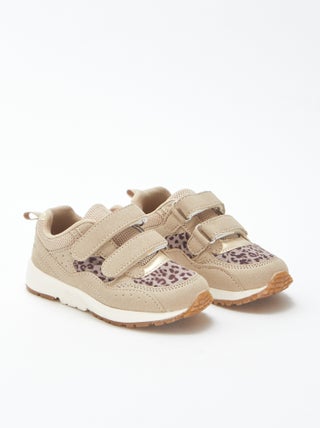 Sneakers tipo running leopardate