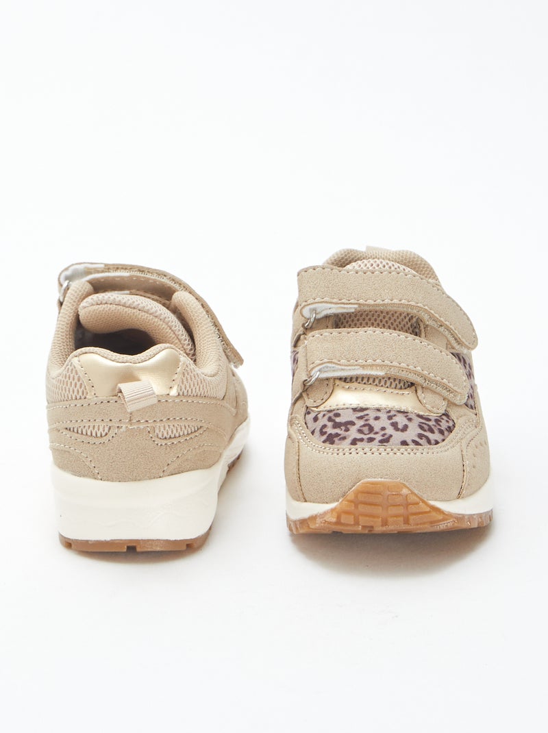 Sneakers tipo running leopardate Beige - Kiabi