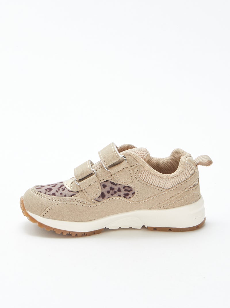 Sneakers tipo running leopardate Beige - Kiabi