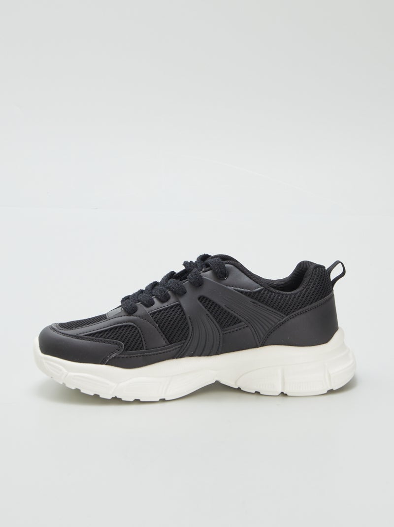 Sneakers tipo running suola chunky NERO - Kiabi