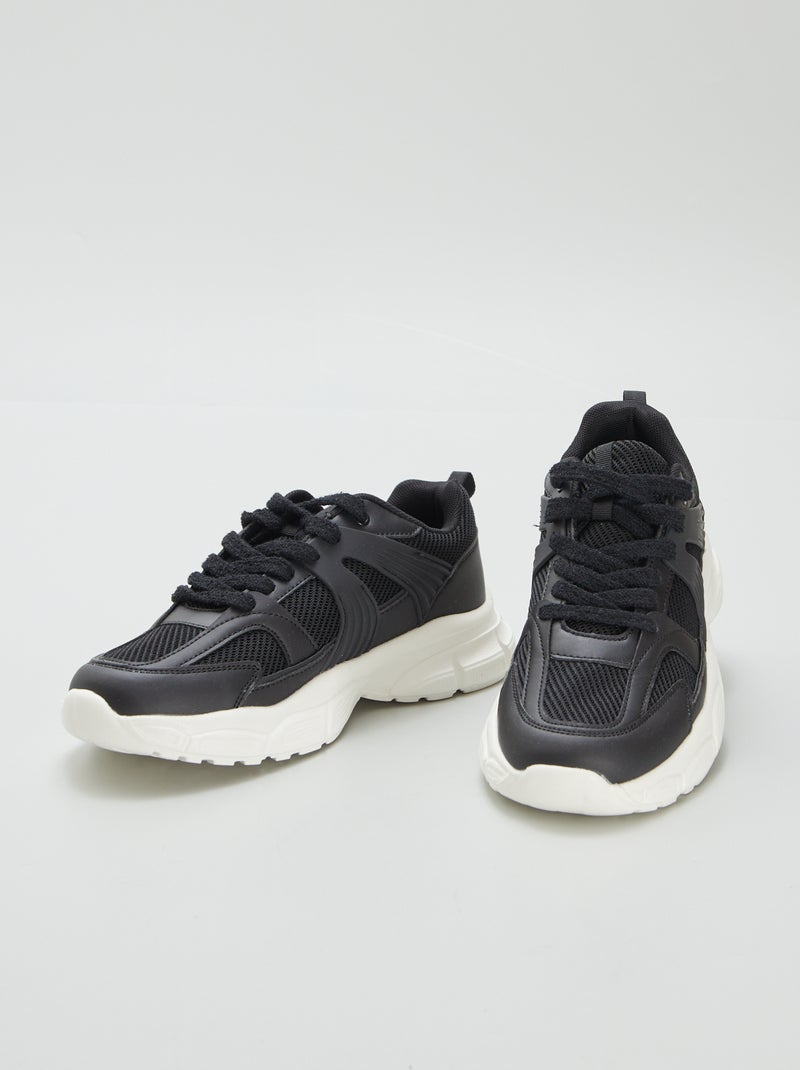 Sneakers tipo running suola chunky NERO - Kiabi