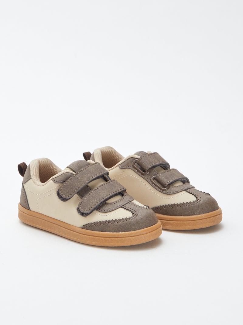 Sneakers tricolori a strappo Bianco - Kiabi