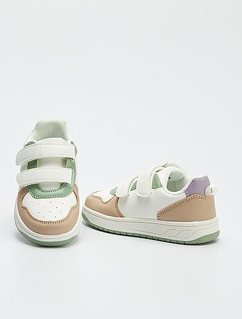 Sneakers tricolori con patta a strappo