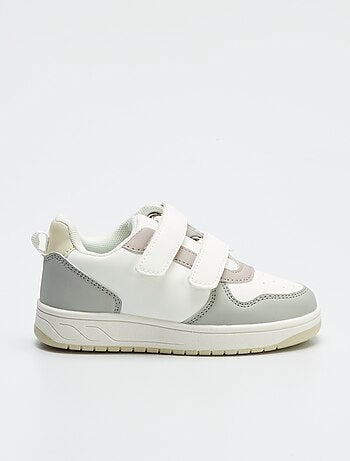 Sneakers tricolori con patta a strappo