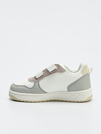 Sneakers tricolori con patta a strappo