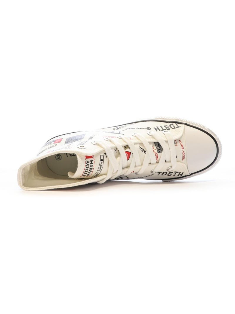 Sneakers Uomo Teddy Smith Alte alla Caviglia Bianco - Kiabi