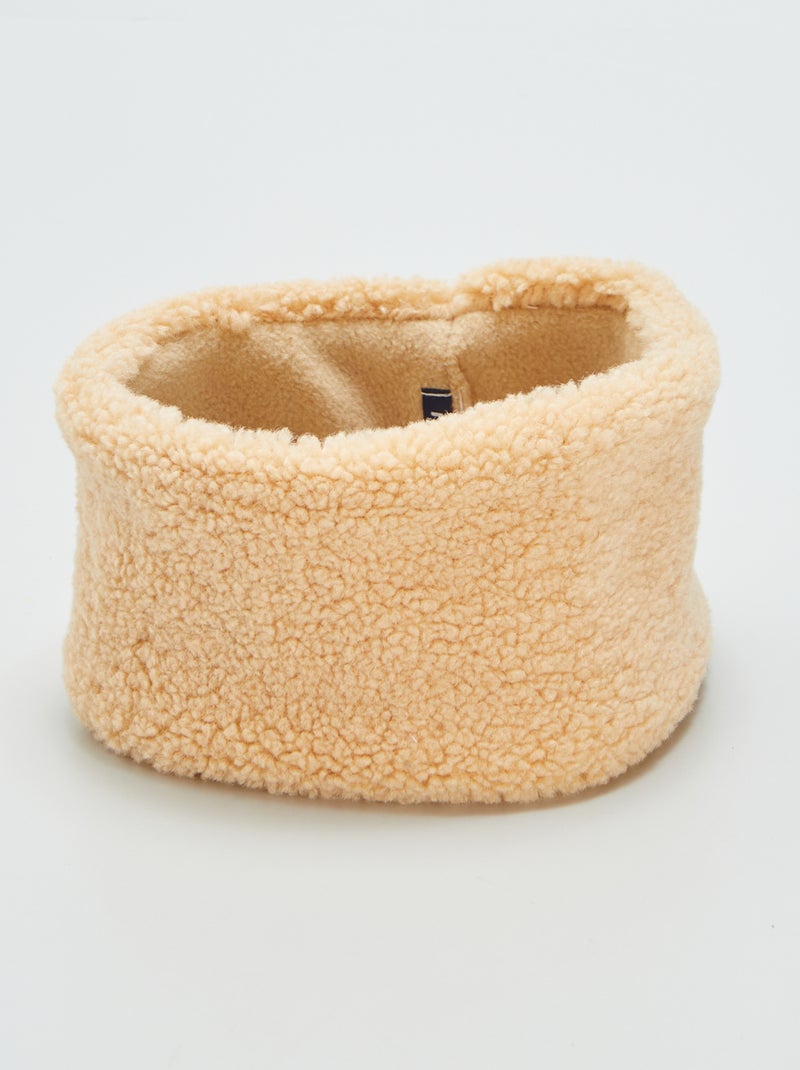 Snood effetto montone foderato in pile BEIGE - Kiabi