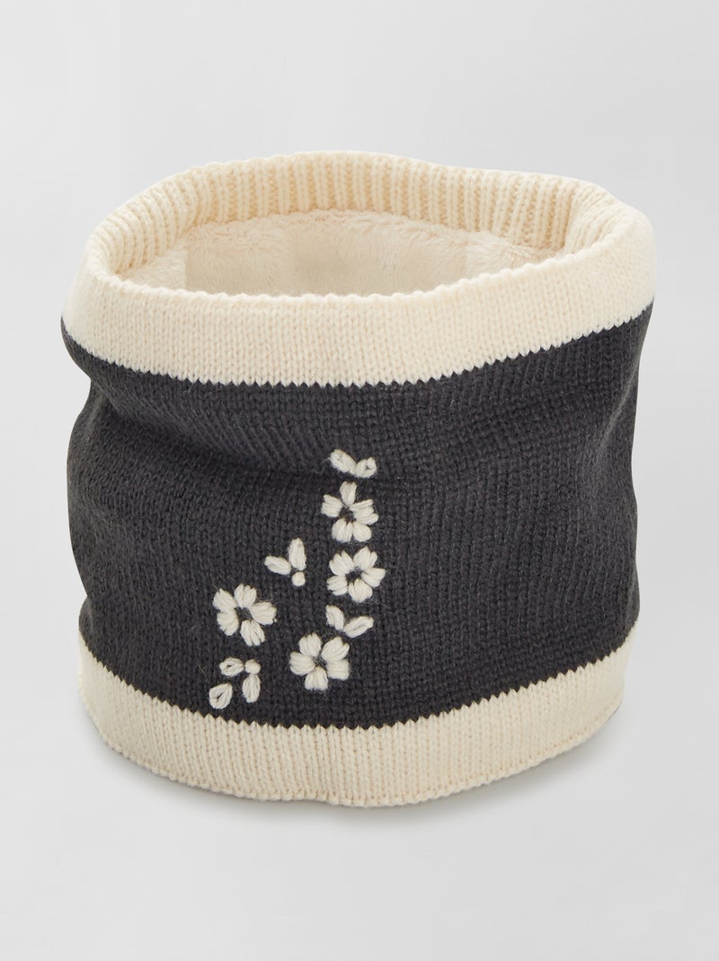Snood in maglia grigio scuro - Kiabi