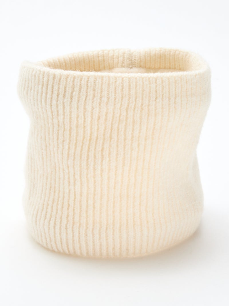 Snood in maglia tinta unita Bianco - Kiabi