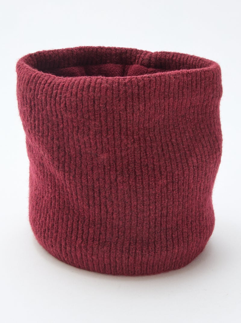 Snood in maglia tinta unita Rosso - Kiabi