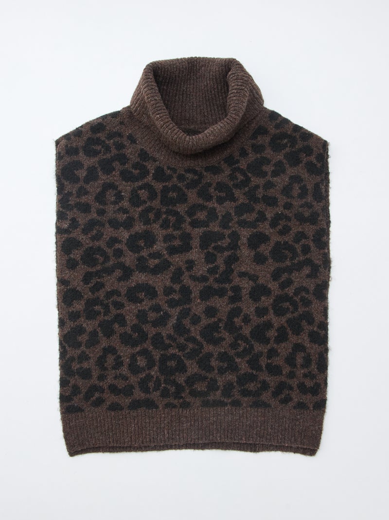 Snood plastron leopardato Marrone - Kiabi