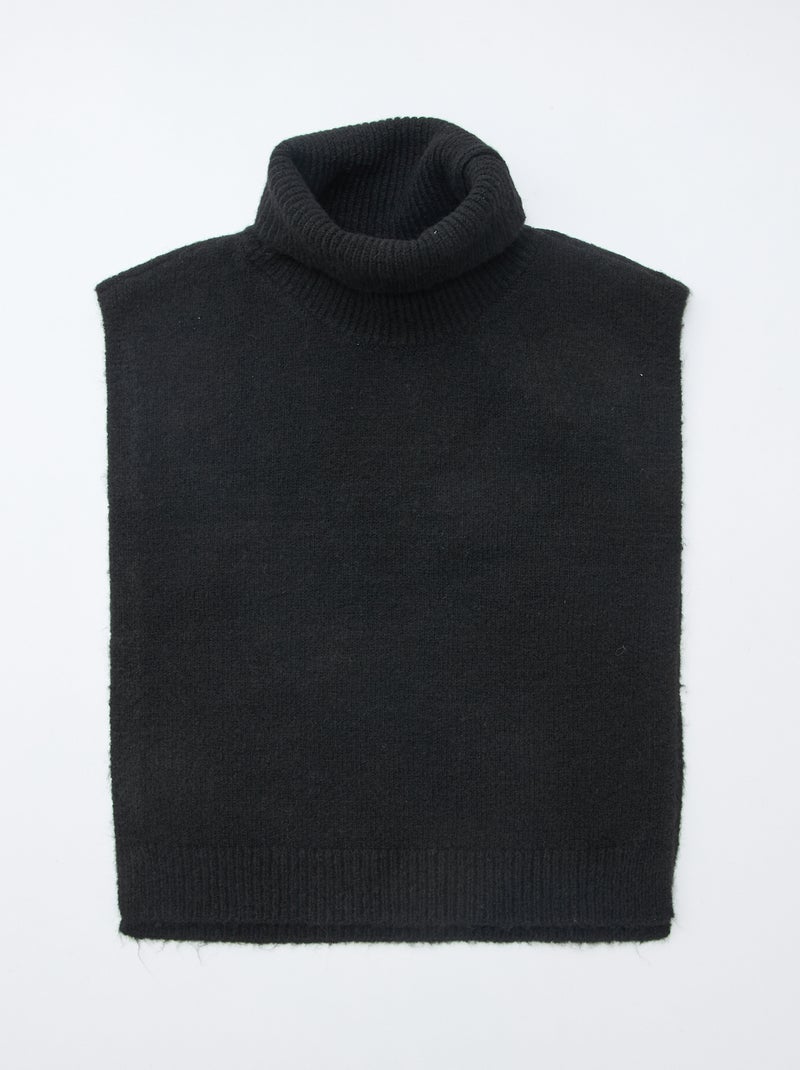 Snood plastron tinta unita Nero - Kiabi