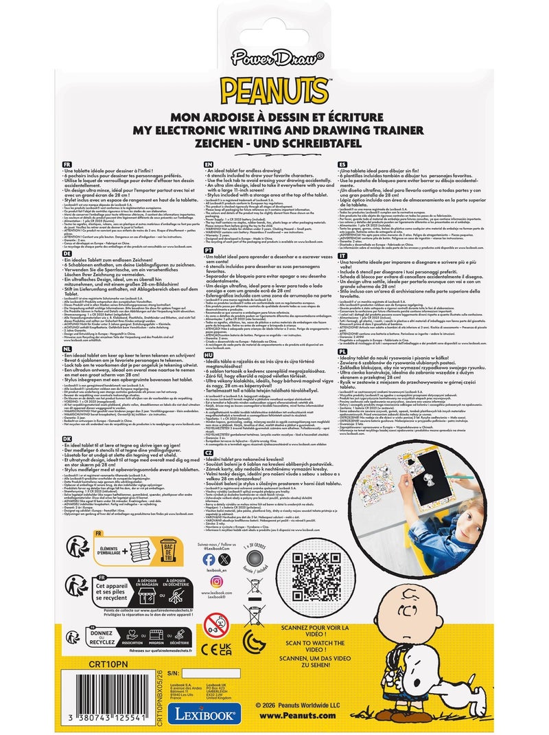 Snoopy 11'' tavoletta Eink multicolore per l'apprendimento del disegno con stencil N/D - Kiabi